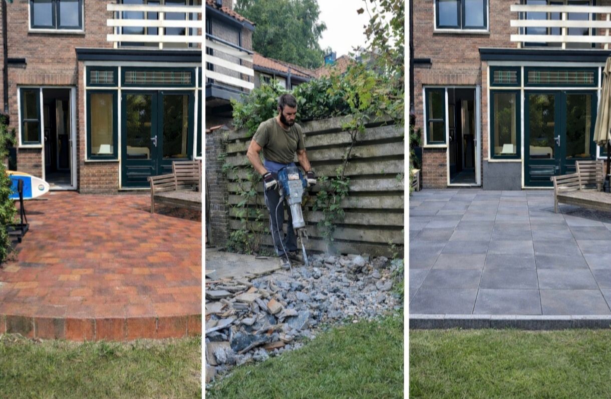 Tuin heraangelegd met bestrating en grind – Tuinwerk Denys