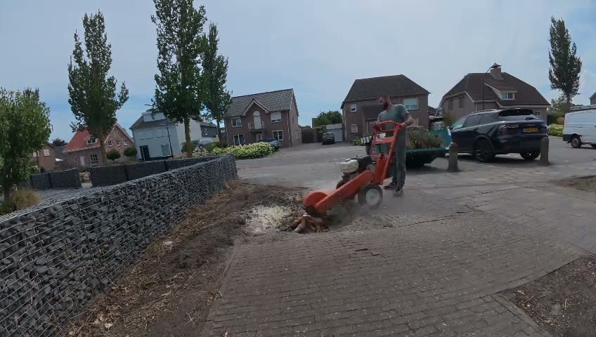 Stronken frezen · Tuinwerk Denys, Den Bosch